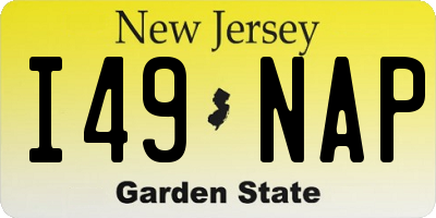 NJ license plate I49NAP