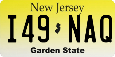 NJ license plate I49NAQ