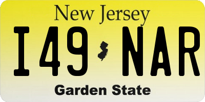 NJ license plate I49NAR