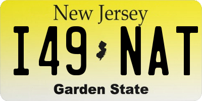 NJ license plate I49NAT