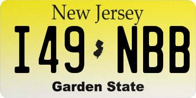 NJ license plate I49NBB