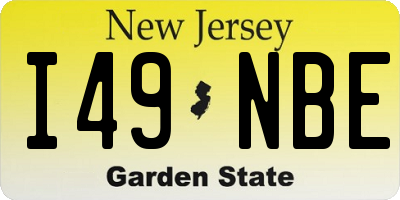 NJ license plate I49NBE