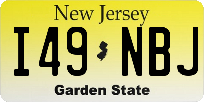 NJ license plate I49NBJ
