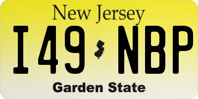 NJ license plate I49NBP