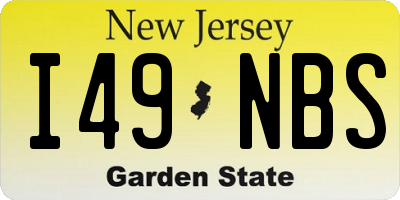 NJ license plate I49NBS
