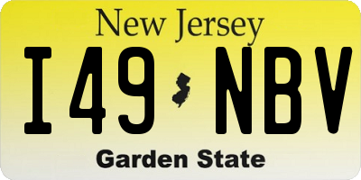 NJ license plate I49NBV