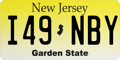 NJ license plate I49NBY