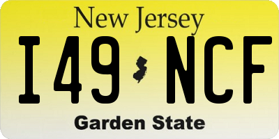 NJ license plate I49NCF