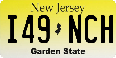 NJ license plate I49NCH