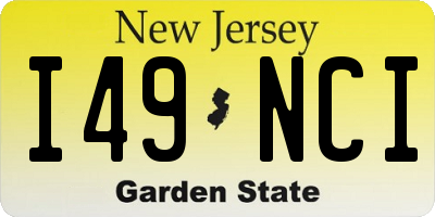NJ license plate I49NCI
