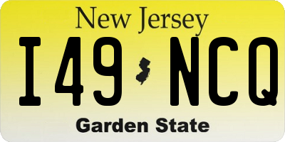 NJ license plate I49NCQ