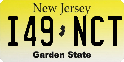NJ license plate I49NCT