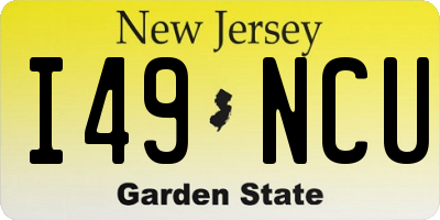 NJ license plate I49NCU