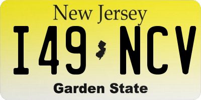 NJ license plate I49NCV