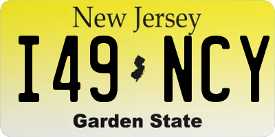 NJ license plate I49NCY