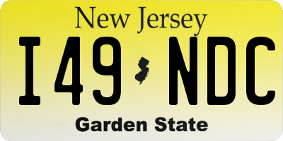NJ license plate I49NDC