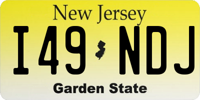 NJ license plate I49NDJ