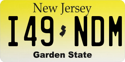 NJ license plate I49NDM