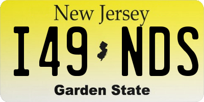 NJ license plate I49NDS