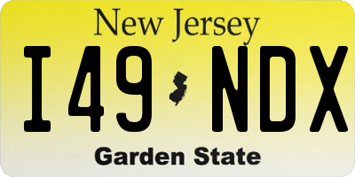 NJ license plate I49NDX