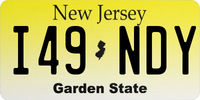 NJ license plate I49NDY