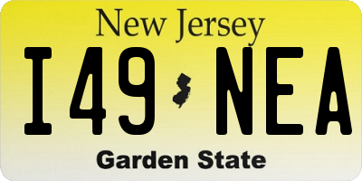 NJ license plate I49NEA