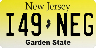 NJ license plate I49NEG