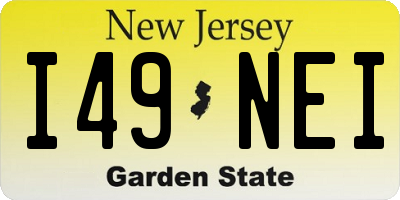 NJ license plate I49NEI
