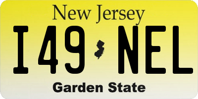 NJ license plate I49NEL