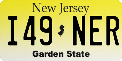 NJ license plate I49NER