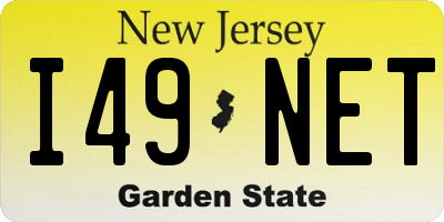 NJ license plate I49NET