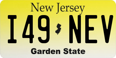 NJ license plate I49NEV