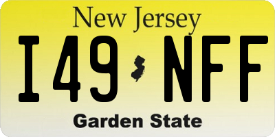 NJ license plate I49NFF