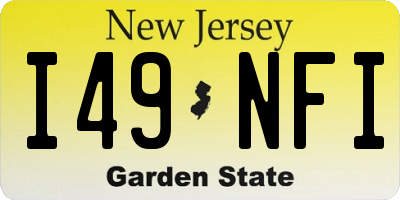 NJ license plate I49NFI