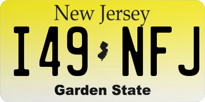 NJ license plate I49NFJ