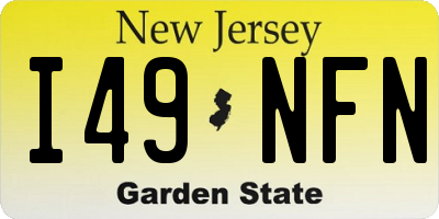 NJ license plate I49NFN