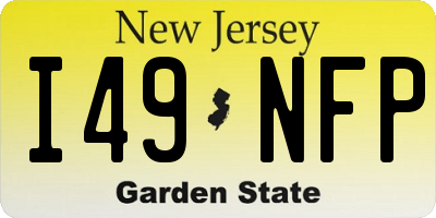 NJ license plate I49NFP