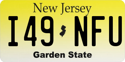 NJ license plate I49NFU