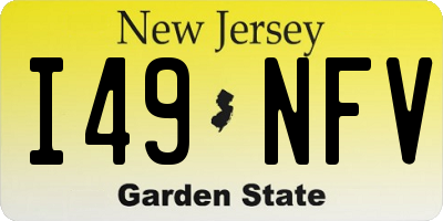 NJ license plate I49NFV
