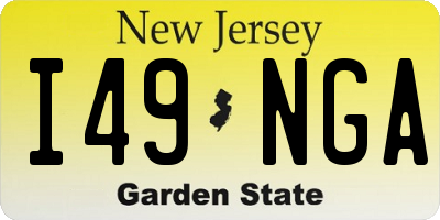 NJ license plate I49NGA