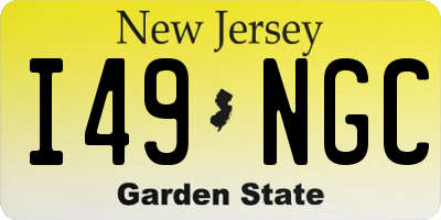 NJ license plate I49NGC