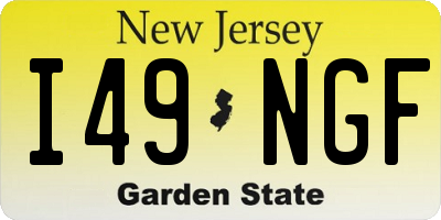 NJ license plate I49NGF
