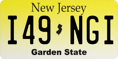NJ license plate I49NGI