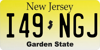 NJ license plate I49NGJ