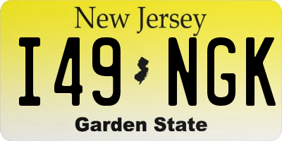 NJ license plate I49NGK