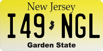 NJ license plate I49NGL