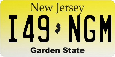 NJ license plate I49NGM