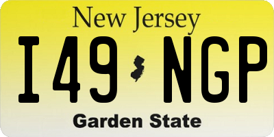 NJ license plate I49NGP