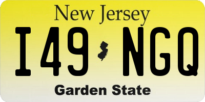 NJ license plate I49NGQ