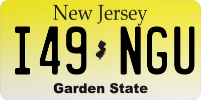 NJ license plate I49NGU
